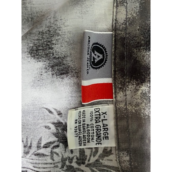 Arizona Jean Co. XL Extra‎ Large Shirt Abstract Print Button Up Short Sleeve - Picture 3 of 3